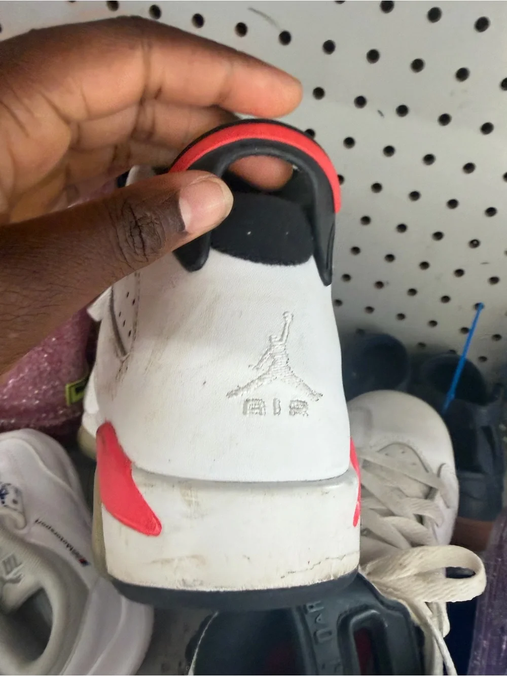 Nike Air Jordan 6 Retro White Infrared Youth 7Y Men’s 7 Shoes